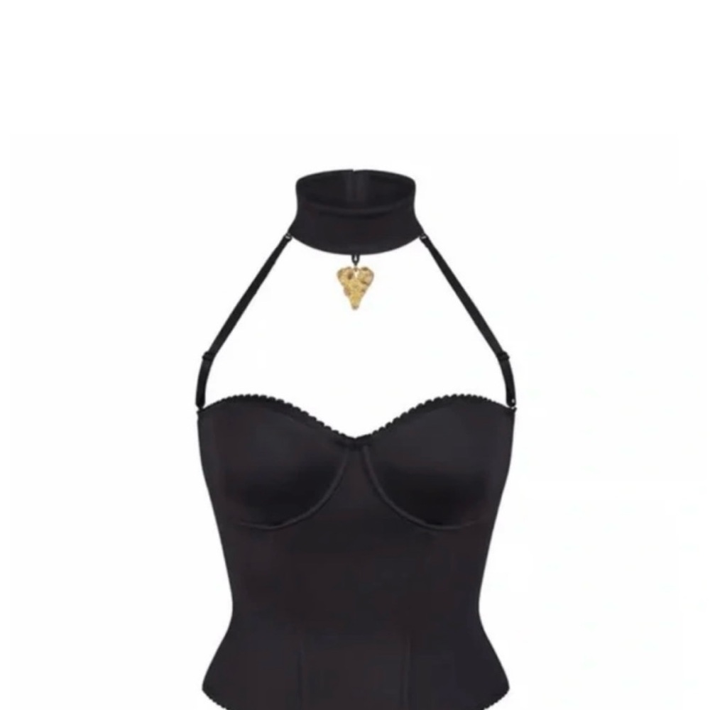 SKIMS Black Corset Top